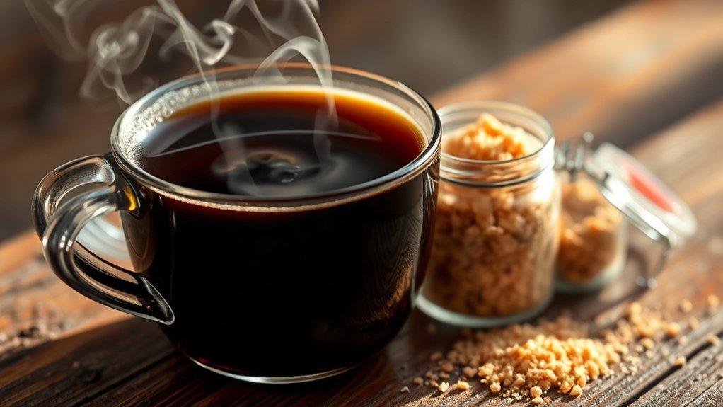 rich caramel enhanced coffee flavor