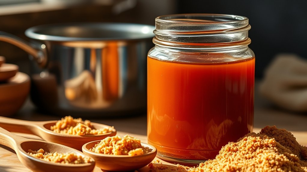 rich caramel flavored syrup