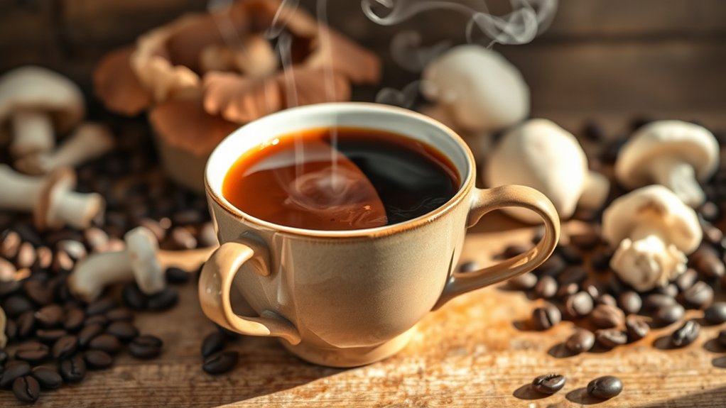 rich earthy mushroom coffee