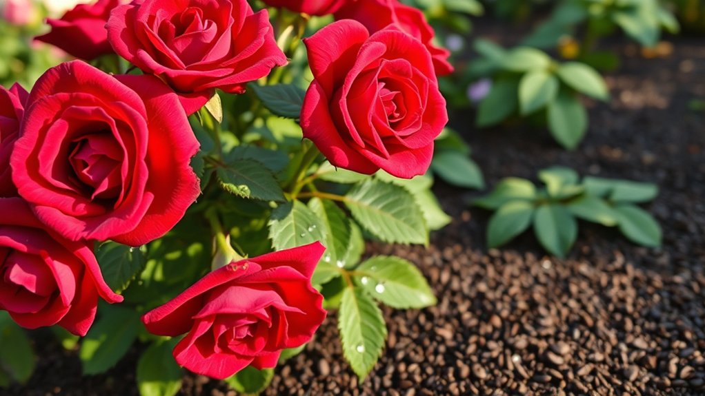 roses thrive with coffee