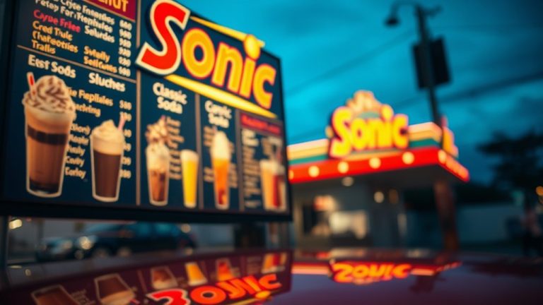sonic coffee menu options