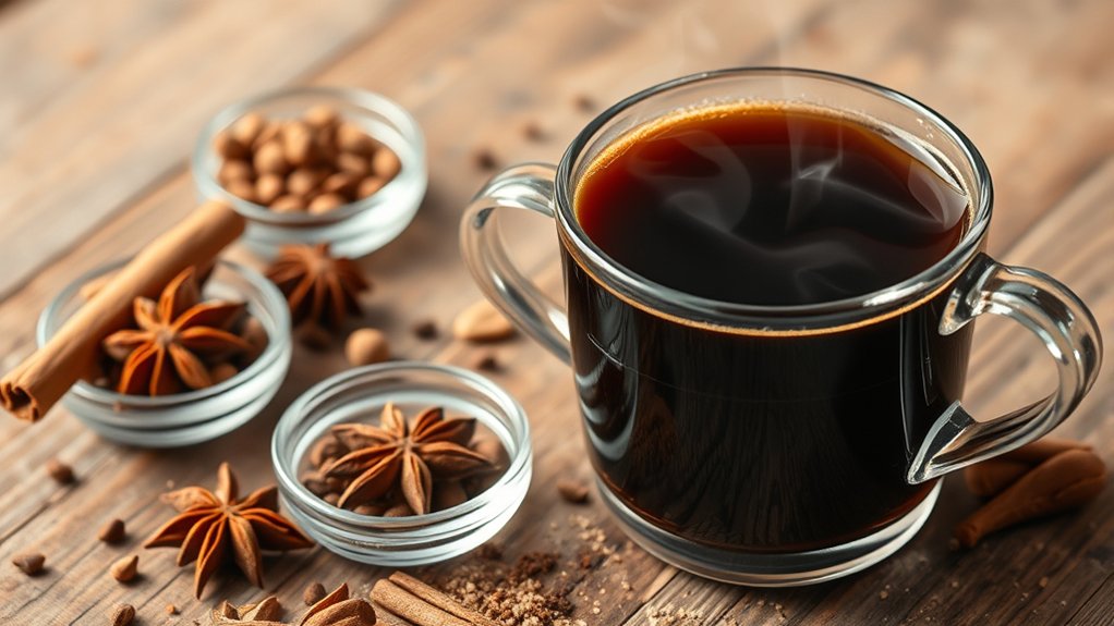 spices enhancing coffee flavor