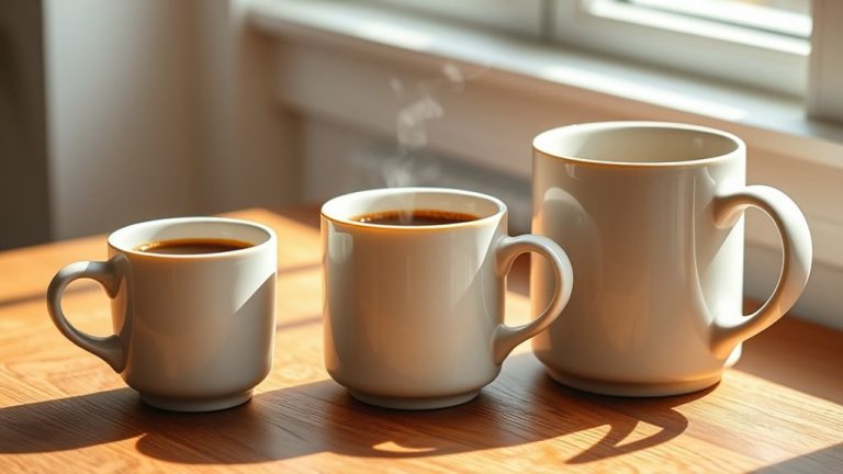 standard coffee mug sizes
