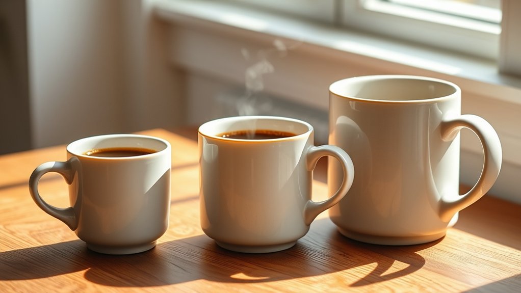 standard coffee mug sizes