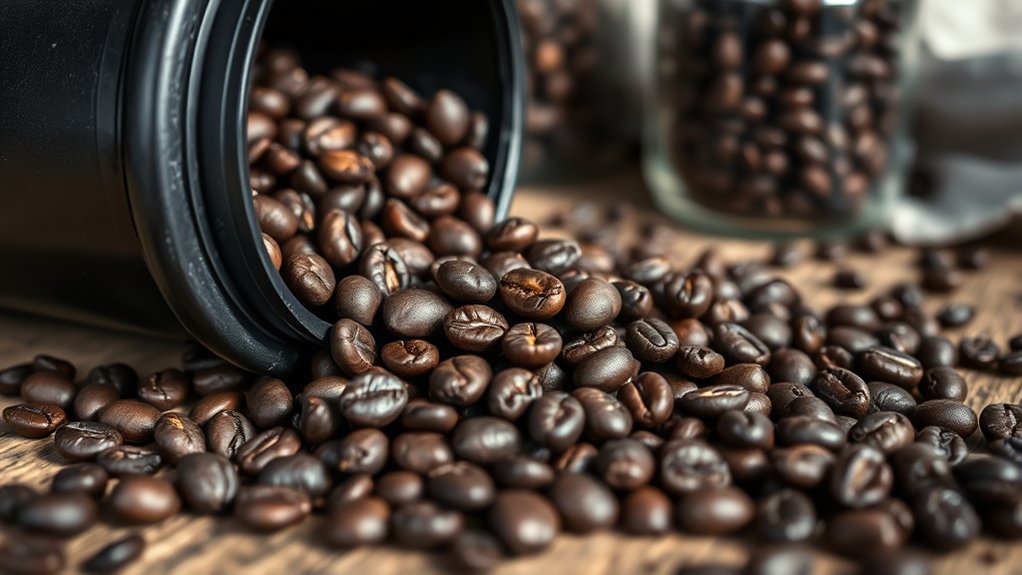 store beans in airtight opaque containers
