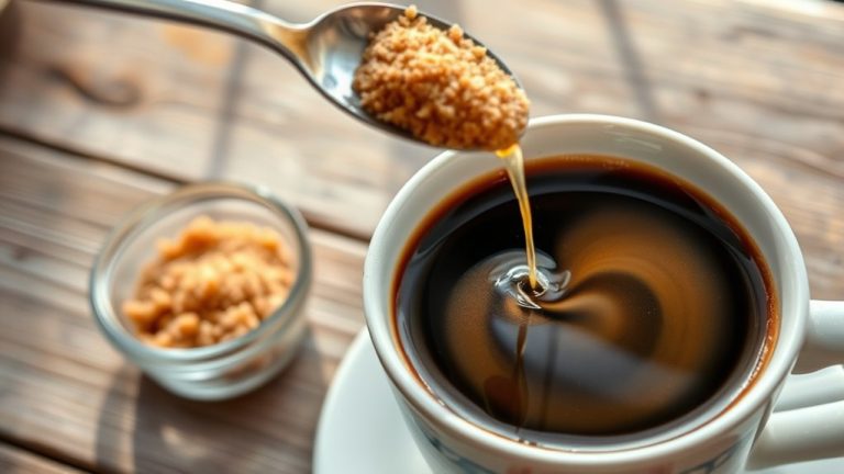 sweeten coffee with brown sugar