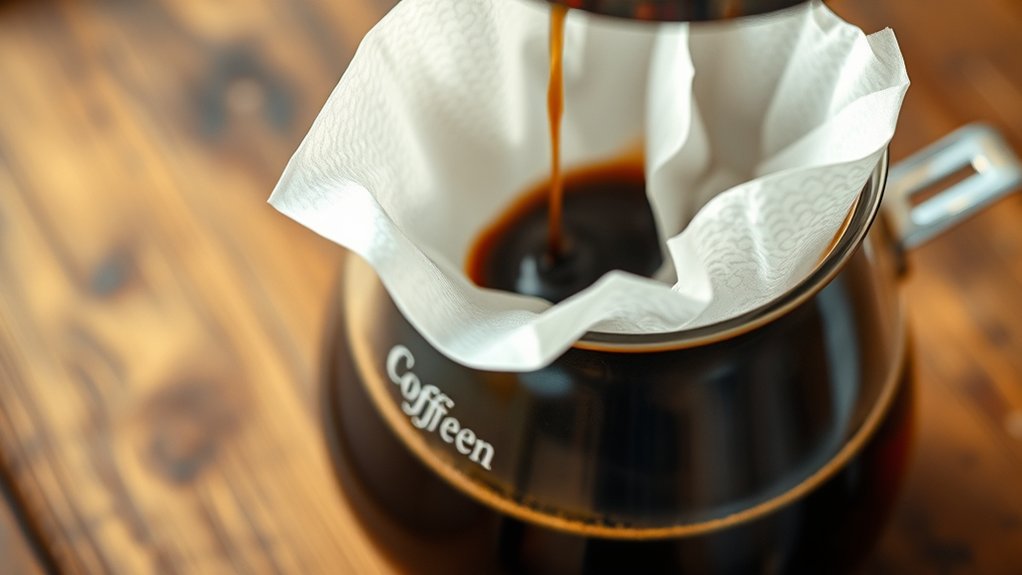 using paper towel filters