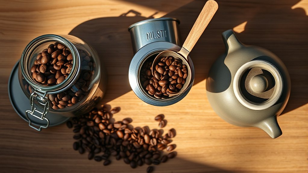 airtight opaque coffee containers