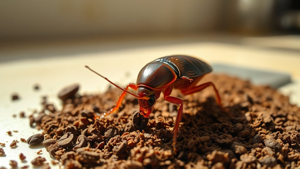 caffeine and acidity repel roaches
