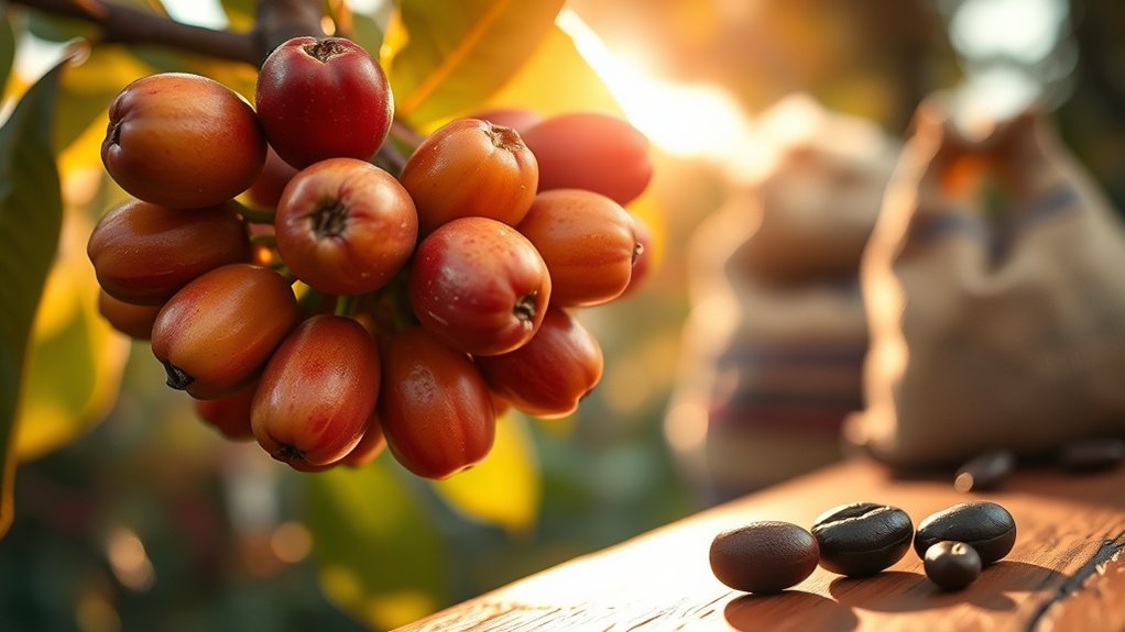 caffeine cherries vs beans
