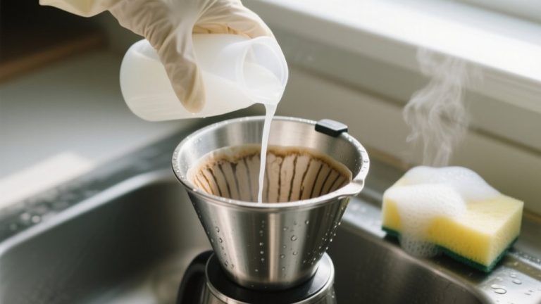 clean coffee maker interior