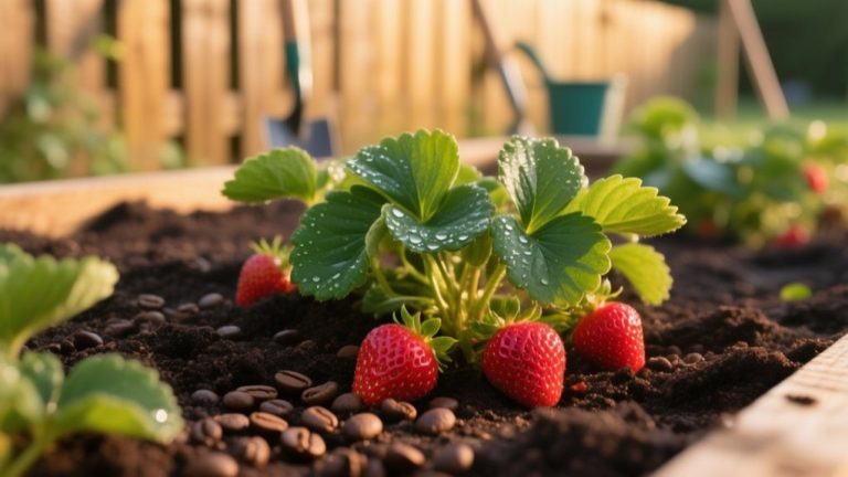 coffee grounds benefit strawberries
