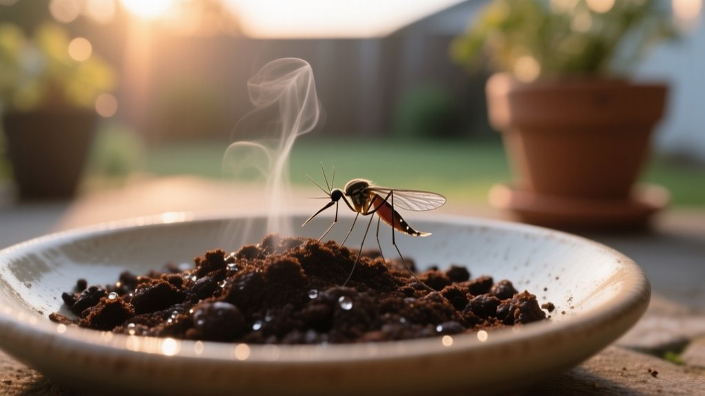 coffee grounds deter mosquitoes