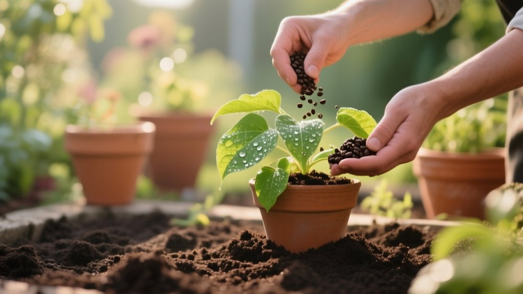 coffee grounds enrich soil