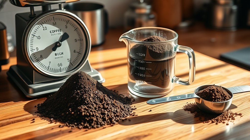 coffee grounds for consistency