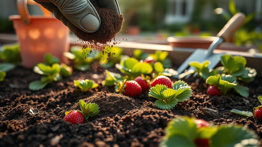coffee grounds for strawberries