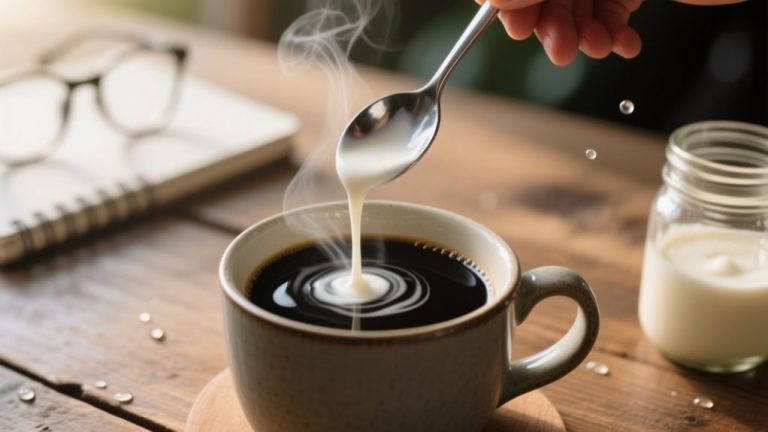 coffee with creamer breaks fast