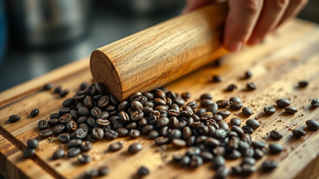 crush coffee beans manually