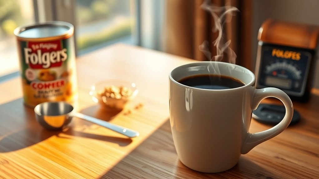 folgers coffee caffeine content