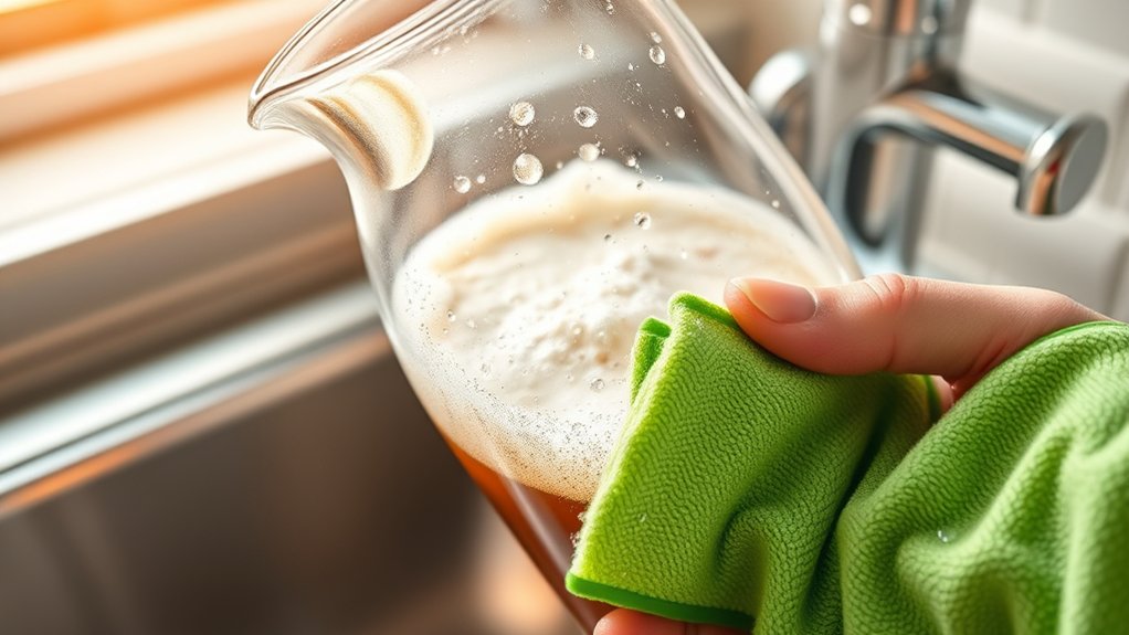 gentle dish soap cleaning