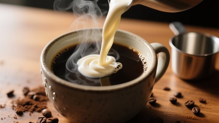 heavy cream in coffee