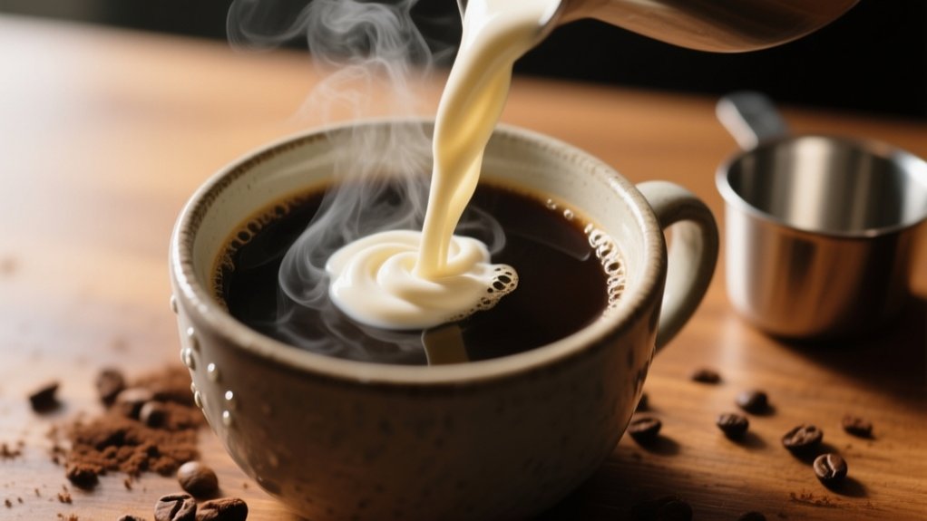 heavy cream in coffee