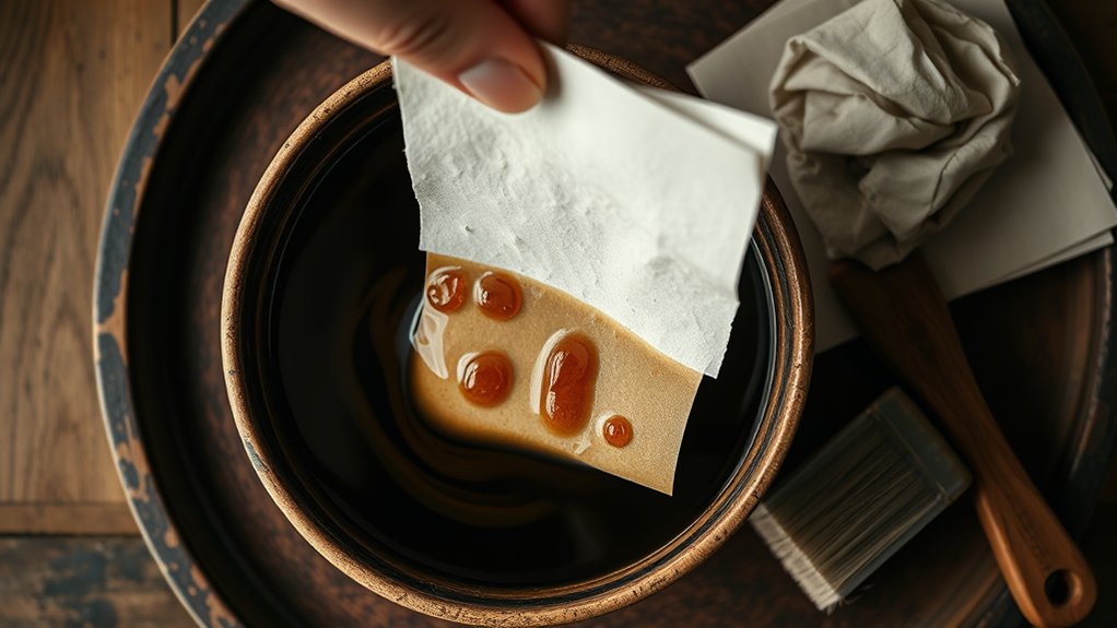 intense coffee paper soaking