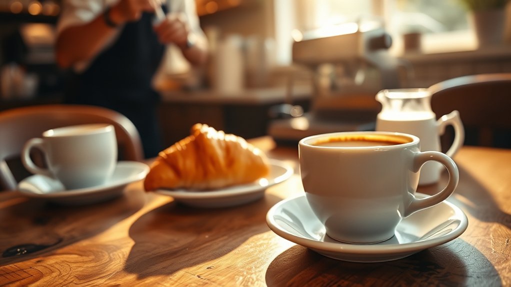 mixed coffee and steamed milk
