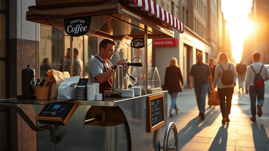 mobile coffee cart success
