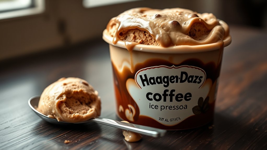 moderate caffeine in ice cream