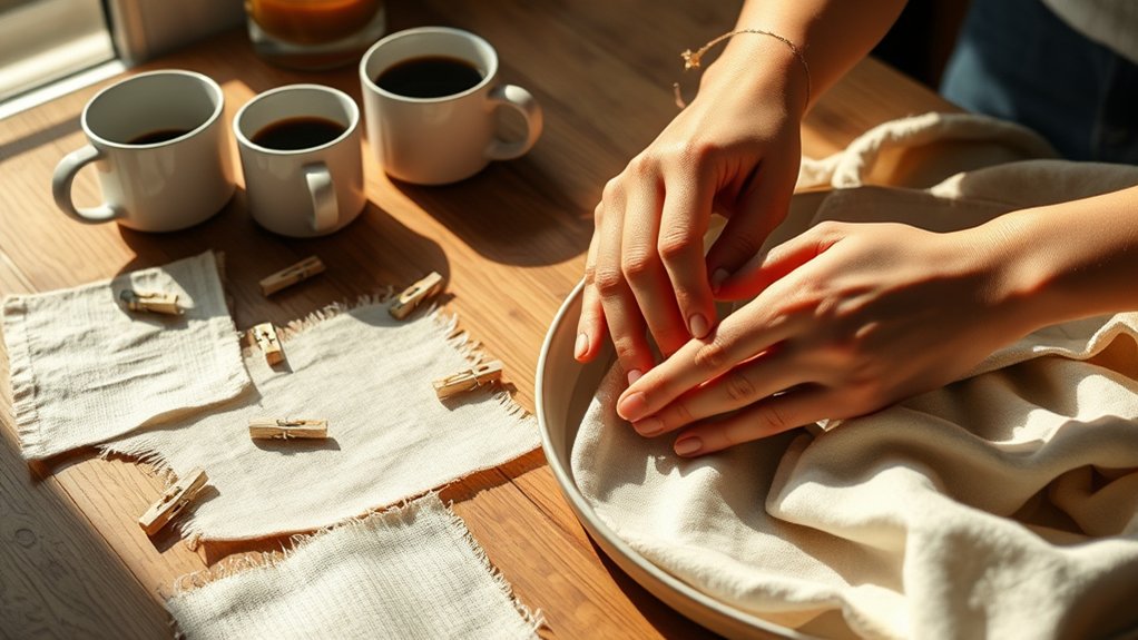 natural fibers absorb coffee