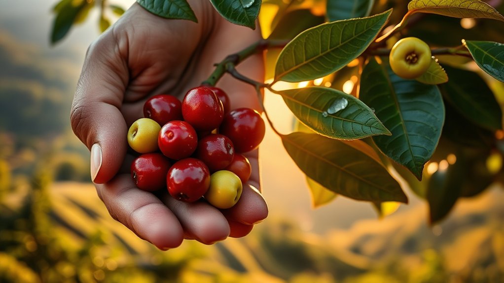 pick fully ripe cherries