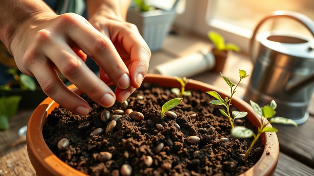 prepare soil plant seeds