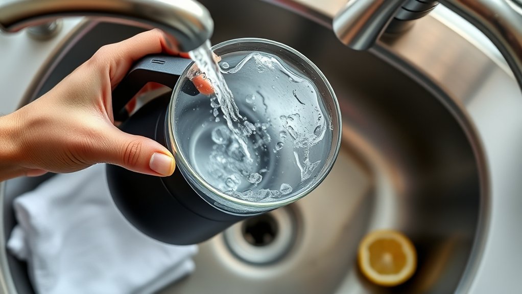 rinse coffee maker thoroughly