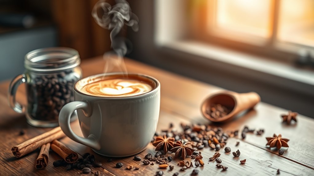 spiced black tea latte