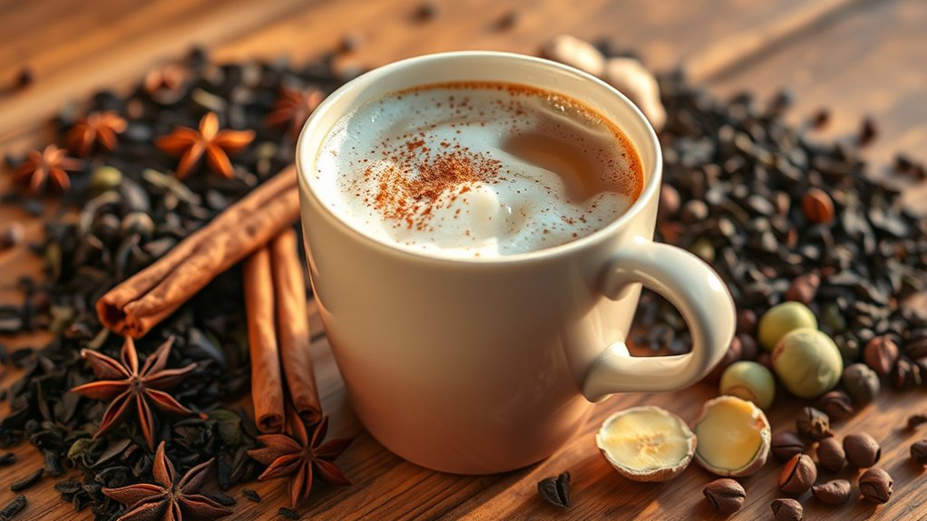 spices enhance chai latte flavor