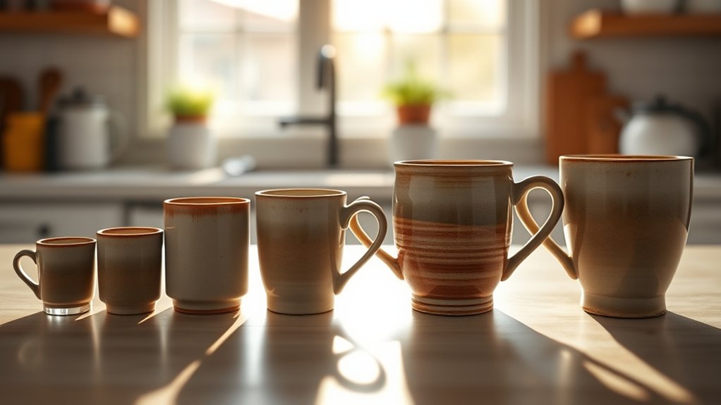 typical coffee mug sizes
